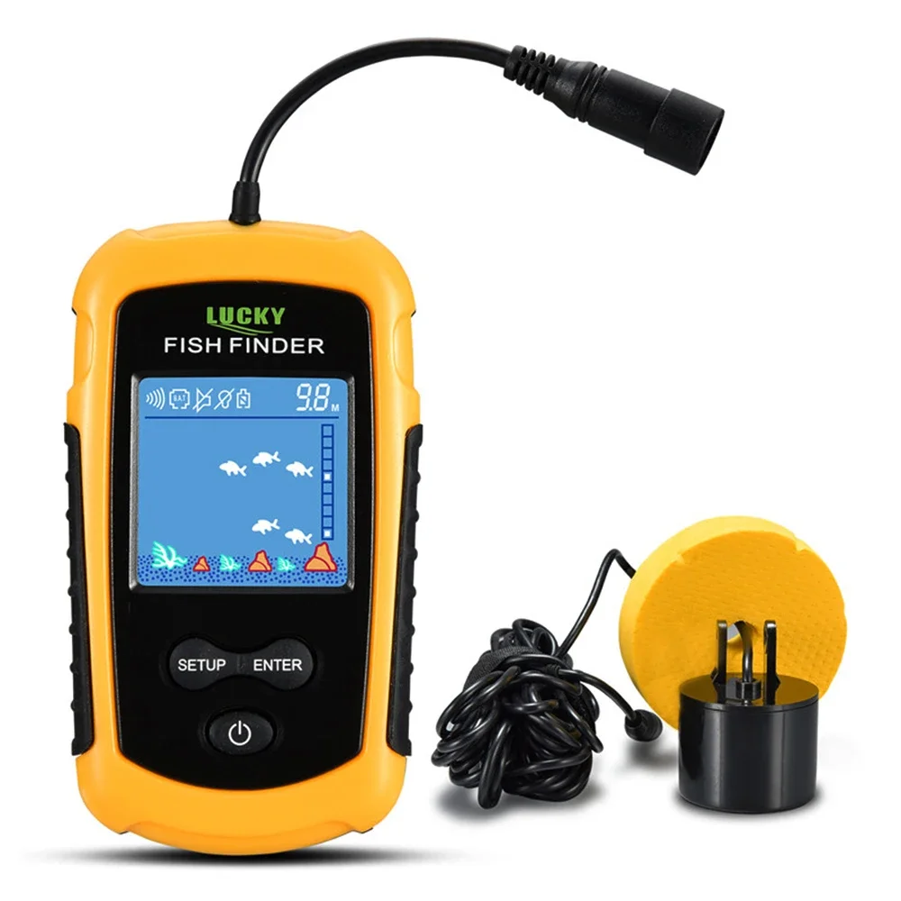 Lucky LCD Color Screen Portabl - đánh giá và giá Fish Finder Transducer