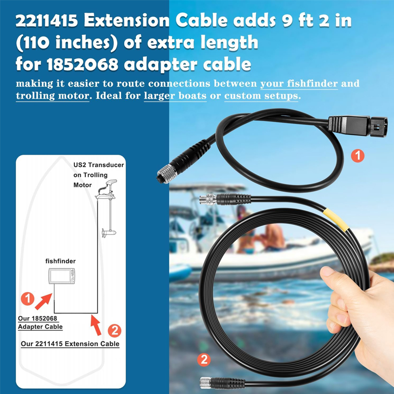 1852068 MKR-US2-8 7-Pin Adapte - đánh giá và giá Fish Finder Transducer