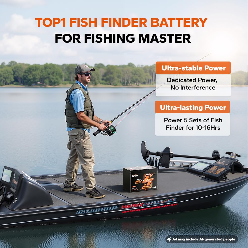 16V 100Ah Group 27 LiFePO4 Bat - đánh giá và giá Fish Finder Charger