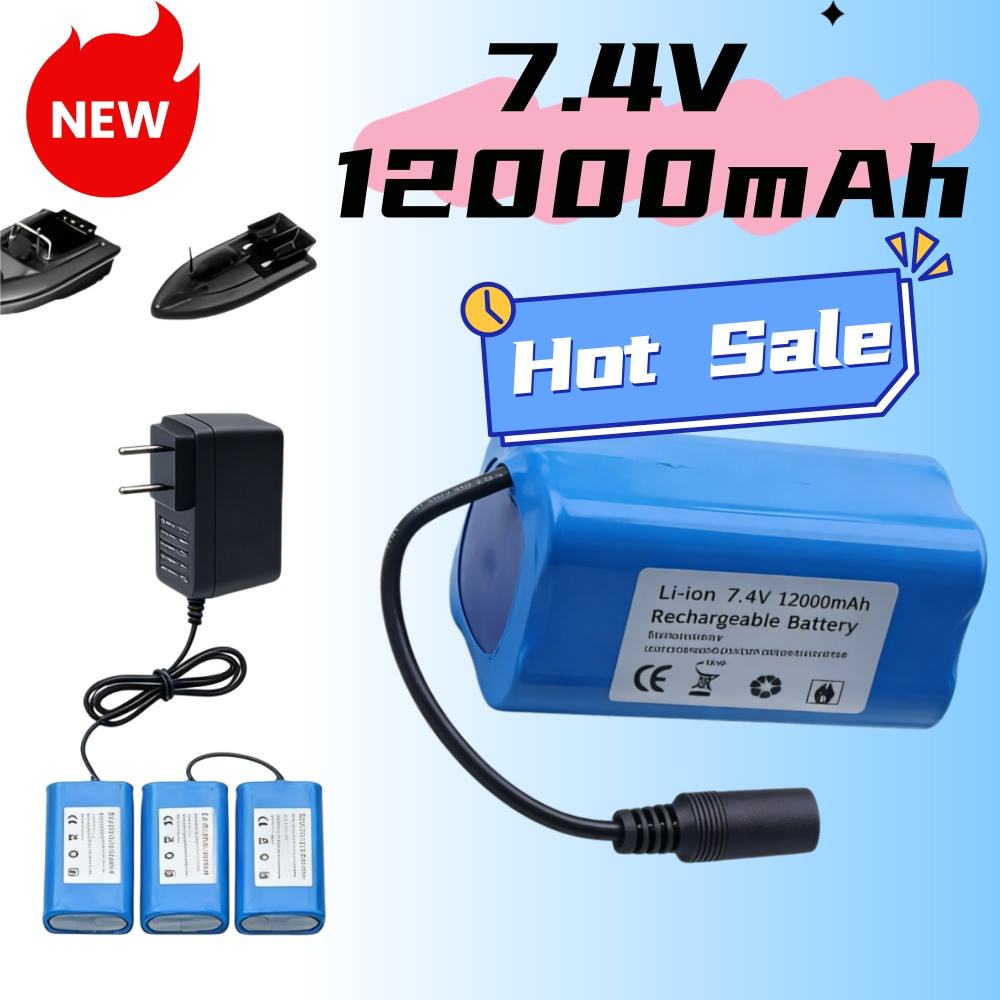 7.4V 12000mAh Battery with USB - đánh giá và giá Fish Finder Charger